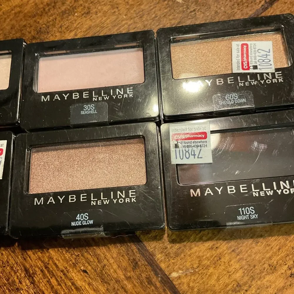 Maybelline New York Expert Wear Eyeshadow #10s,20s,30s,40s,60s, & 110s Lot Of 6